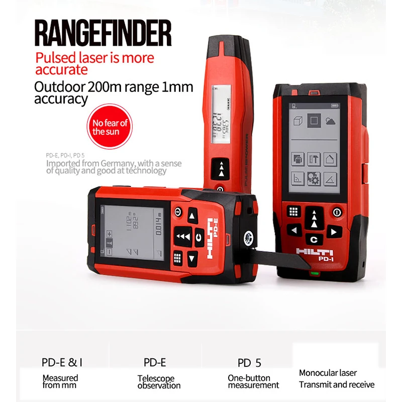 Высокоточный инфракрасный лазерный прибор HILTI PD-E электронный дальномер 200 м