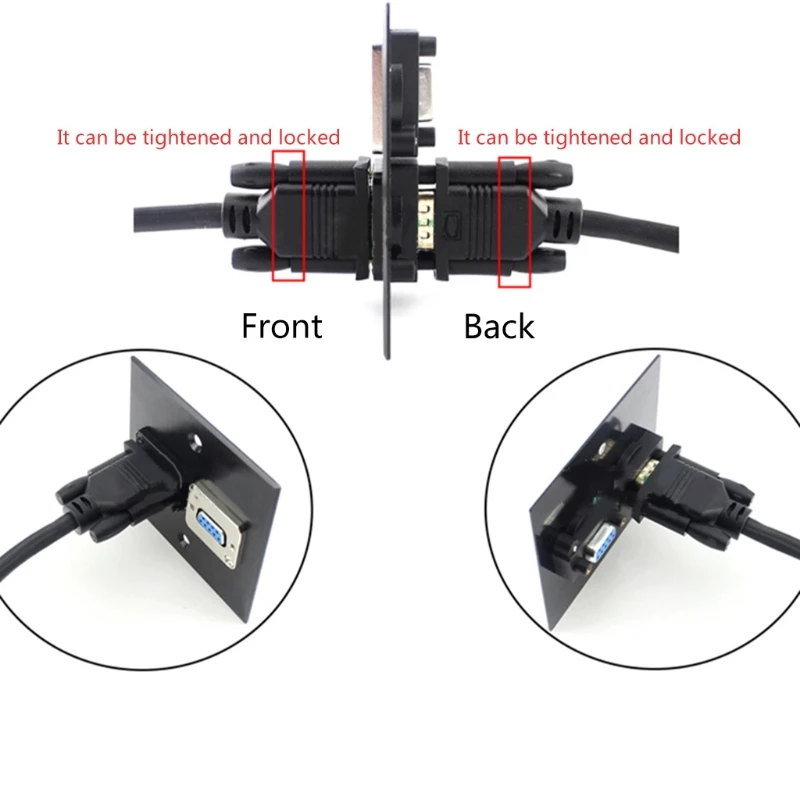 

DB15 data cable connector plug VGA Plug Panel mounting D type connector socket 27RA