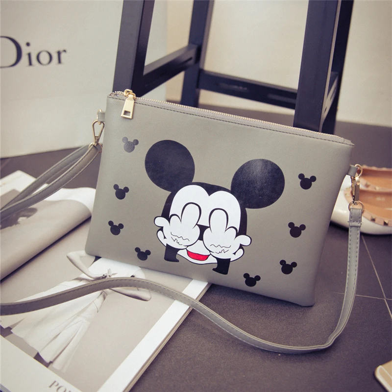 Женская сумка-мессенджер Disney сумка через плечо с Минни и Микки кожаная