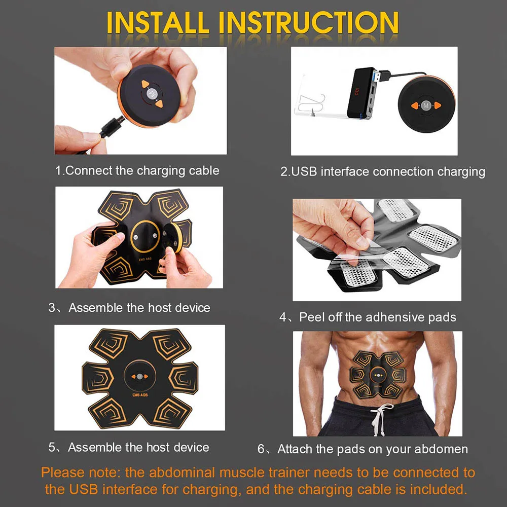 Тонизирующие ремни для стимулятор мышц живота тонизирующие из АБС-пластика с