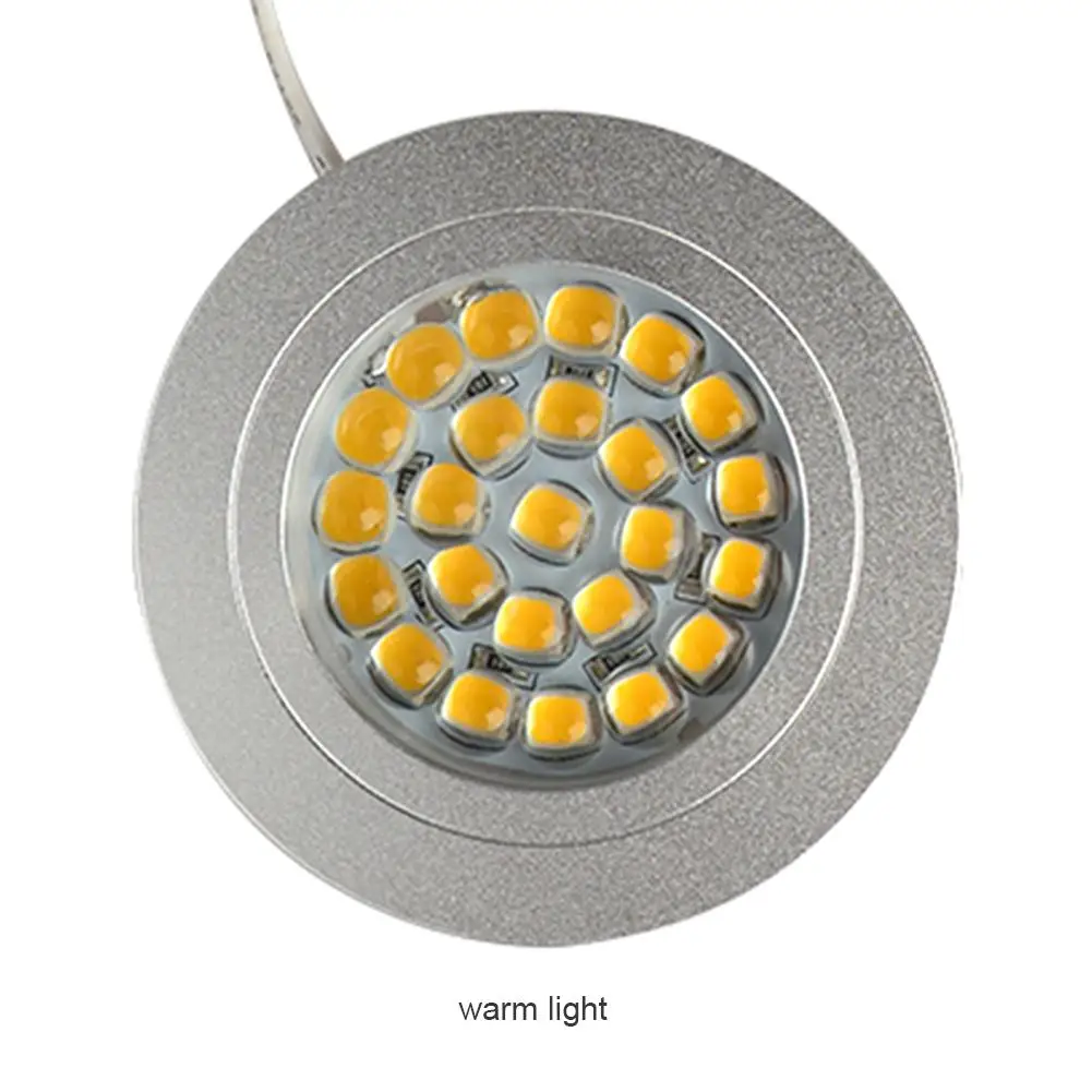 

LED Concealed Cabinet Light Wardrobe Light Round LED Showcase Lamp Recessed Downlight 12V Terminal Fitting for Wardrobe Showcase