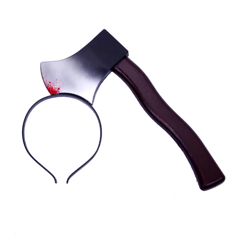 

Halloween head buckle headband decoration supplies simulation tricky piercing axe sharp kitchen knife headband headwear