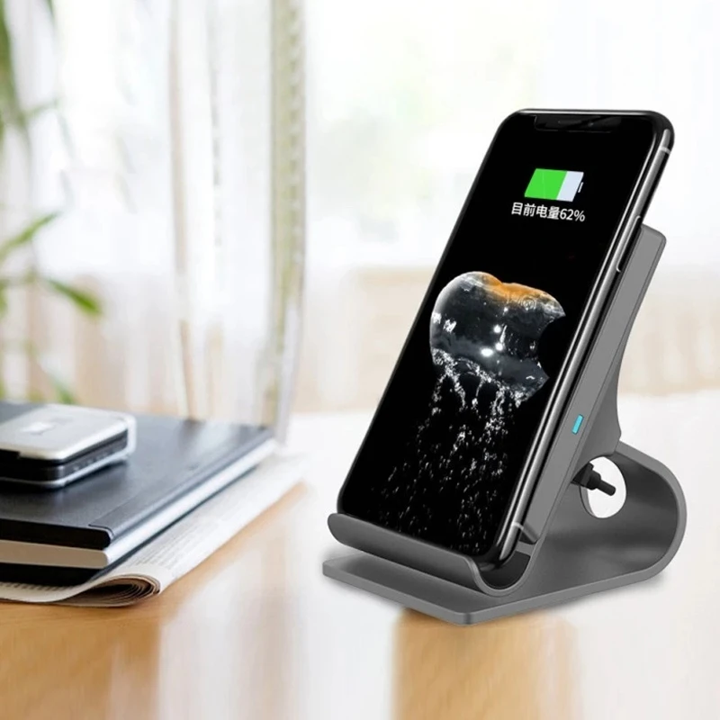 

10W Wireless Charger Phone Holder Vertical Desktop Multifunction Wireless Charging Desktop Phone Holder Phone Bracket