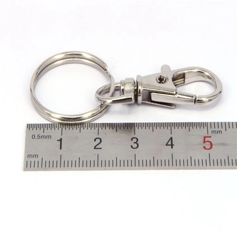 25PCS/Lot Small Removable Screw Caps Key Rings with Snap hooks Chain Zinc Alloy Material Climbing Accessories | Спорт и развлечения