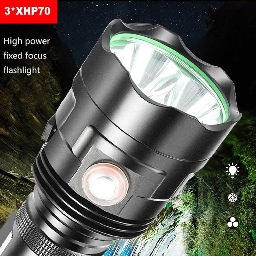 Светодиодный фонарь фонарик 3 * XHP90 USB Перезаряжаемые Водонепроницаемый лампа