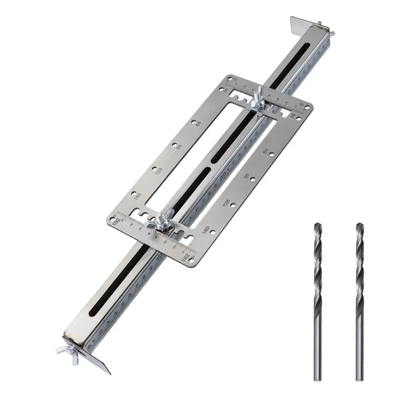 Woodworking Installation Furniture Wardrobe Door Handle Punching Locator Long Stainless Steel Hole Opening Auxiliary Tool | Инструменты