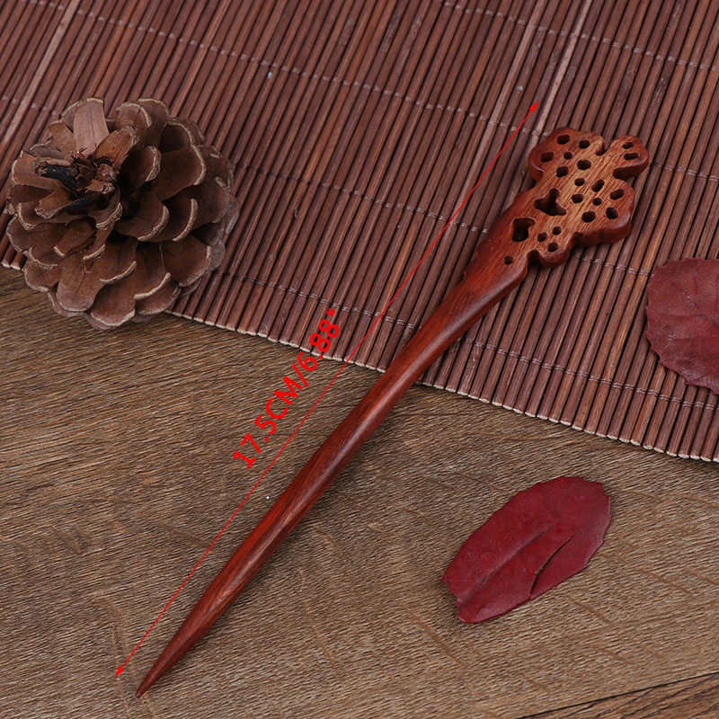 

Vintage Wood Carved Hairpin Vintage Handmade Chopstick Hair Stick For Women Hair Accessories Retro Style Hair Styling Tools
