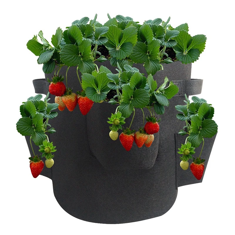 Мешки для выращивания клубники 5 галлонов сумка посадки уличная мешки цветов |