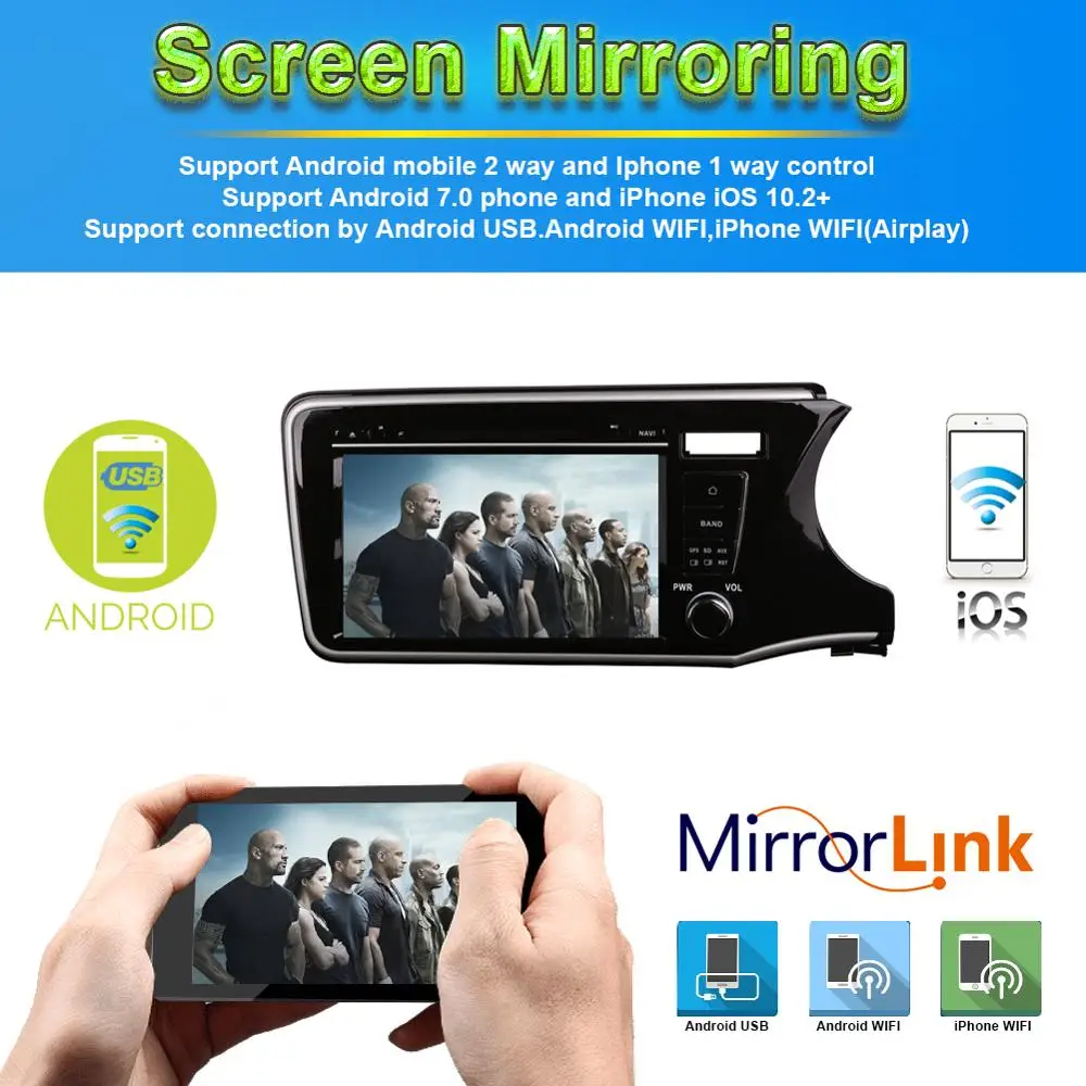 9 &quotAndroid 10 0 Восьмиядерный Автомобильный GPS-навигатор для Honda City 2014-2019