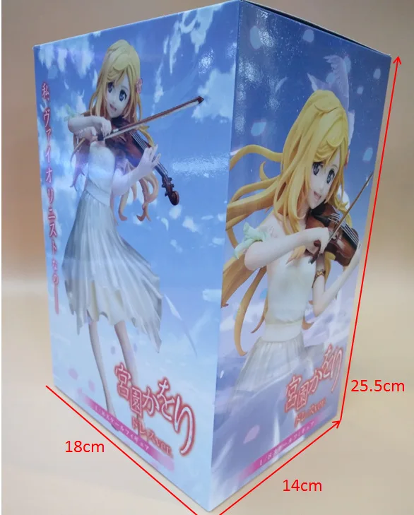 Новое поступление Аниме ваша лежа в апреле Kaori Miyazono скрипка Униформа Ver мультфильм кукла ПВХ фигурка Коллекционная модель игрушки подарок