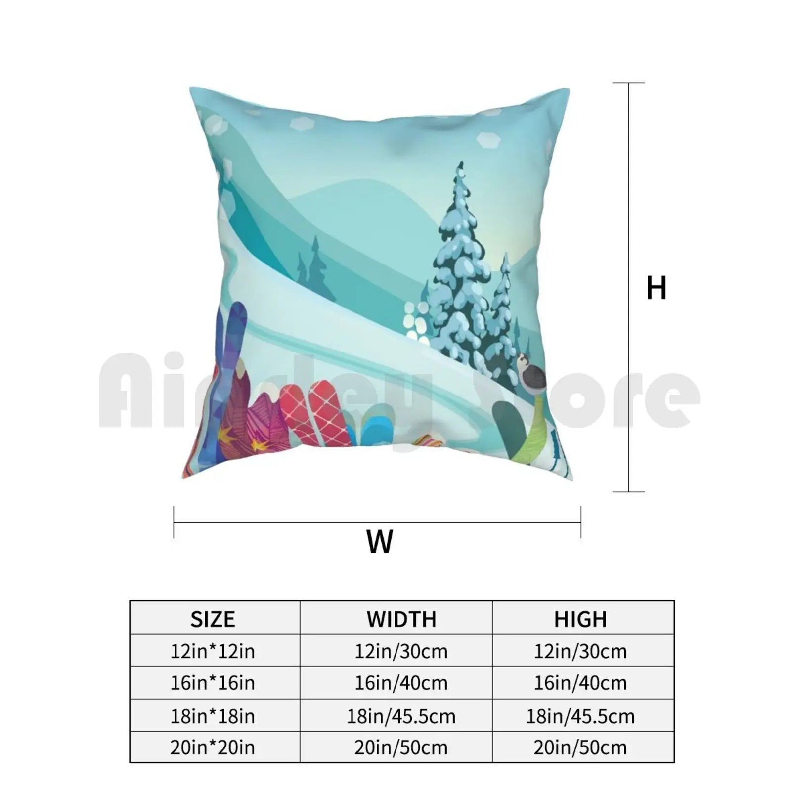 Подушка для Апре-ски с принтом для дома, мягкий чехол для самостоятельного создания, лыжи Апре, глубокий порошковый поворот для мужчин. Идеальное Рождество.