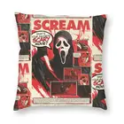 Наволочка для подушки на Хэллоуин с изображением призрака, убийцы, крика, Наволочка на пол с двусторонним рисунком для дивана, крутая декоративная подушка