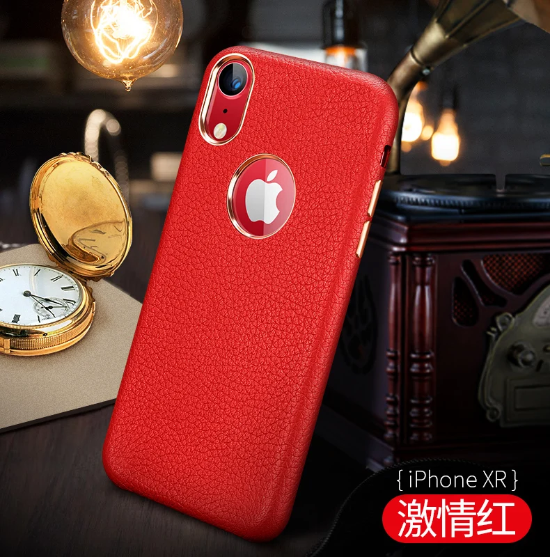 Чехол из натуральной воловьей кожи для iPhone 7, 8 Plus, X, XR, XS, 11 Pro, Max, бизнес чехол из зернистой кожи с металлической кнопкой