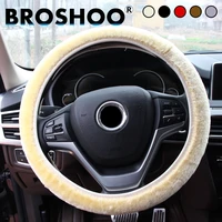 broshoo auto accessories soft warm plush winter car steering wheel cover car styling for audi q3 a7 for cadillac sls cts sts srx