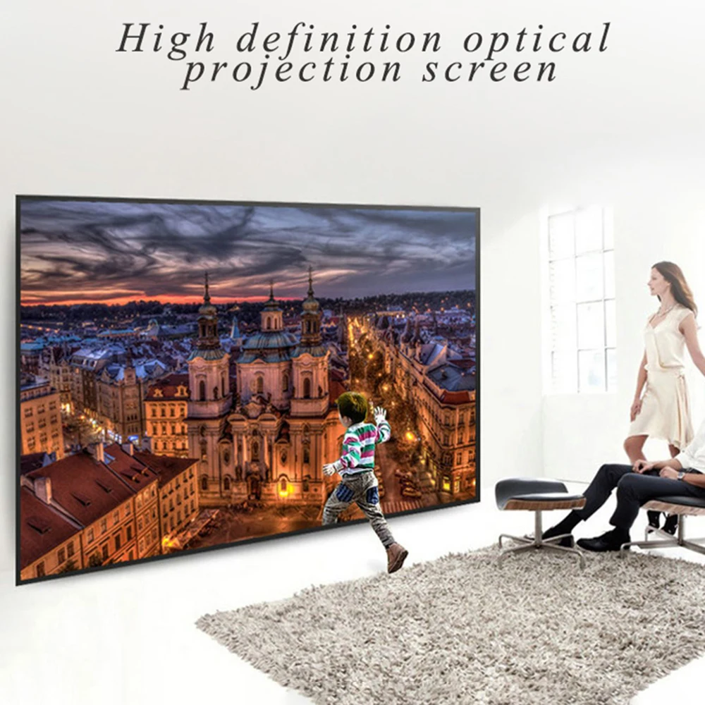 Складной светоотражающий проектор HD с экраном 16:9 диагональ 100/120 дюймов защитой