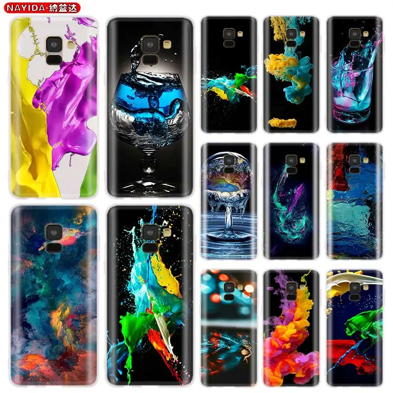 Чехол для телефона Samsung Galaxy A32 A12 A52 A42 A72 A51 A50 A21S A3 A5 A6 A7 A8 2017 Plus 2018 Dynamic Water Liquid 5G on.
