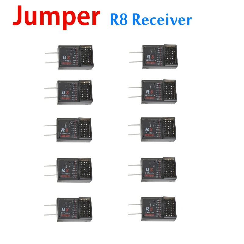 

Радиоприемник Jumper R8 16 каналов, пульт дистанционного управления для PIX PX4 Flight Con, совместим с Frsky D16 D8 Jumper T16 T12, 10 шт.