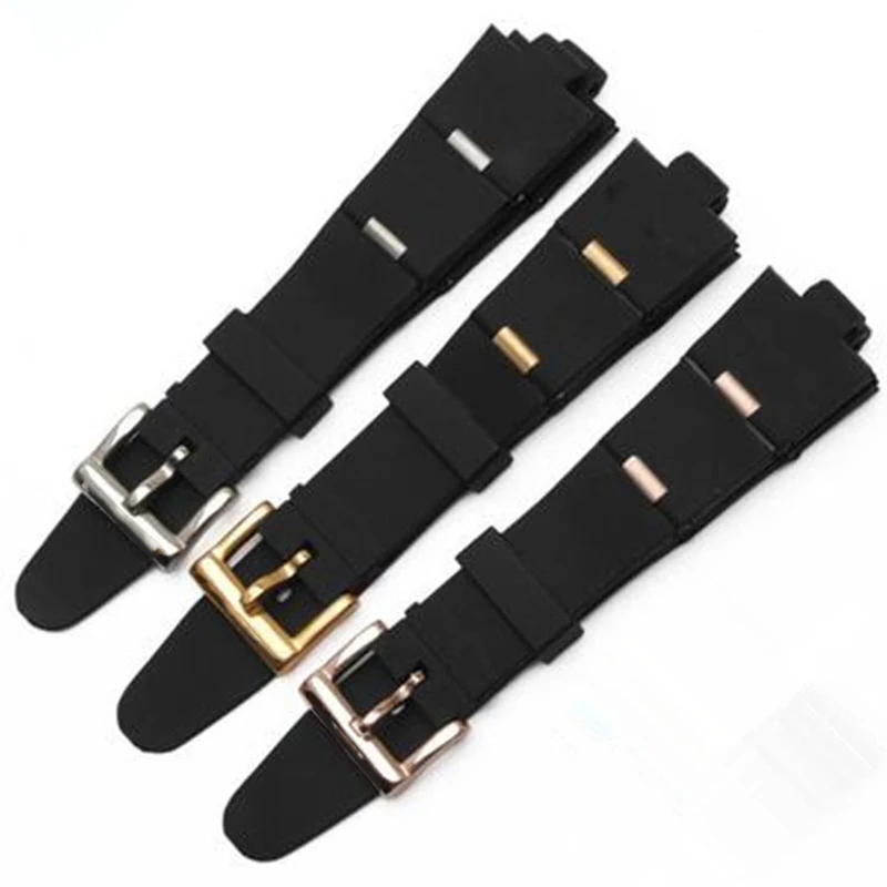 

Silicone Watchband For B VLGARI DP42C14SVDGMT Convex Bracelet Accessories 22*8mm 24*8mm Rubber Strap Men And Women Wristband