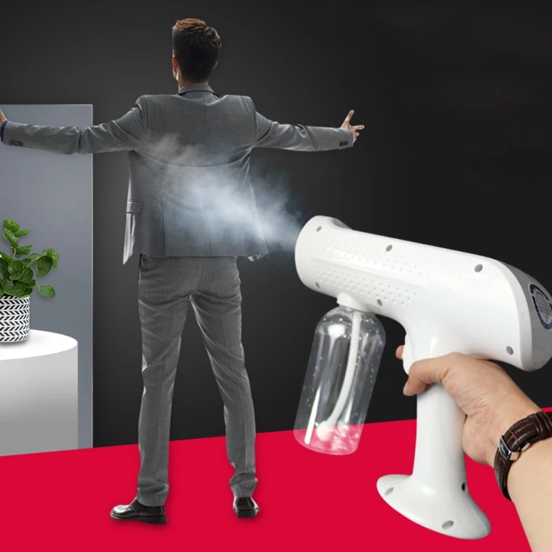 

500ml Blue Light Nano Disinfection Sprayer Handheld Wireless Rechargeable Atomization Sterilization Disinfection Atomizer