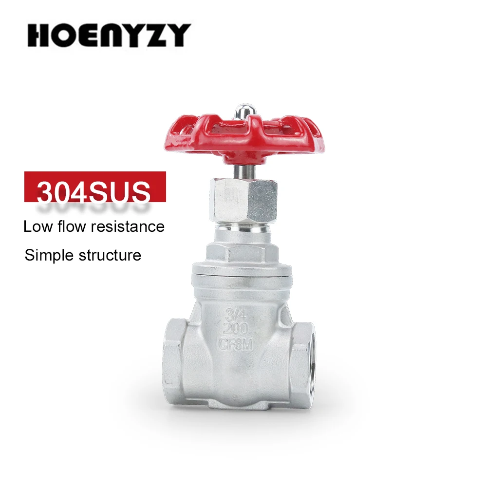 Клапан затвора из нержавеющей стали с внутренней резьбой 1/2 дюйма 3/4 1 дюйм 2 SS304 DN15