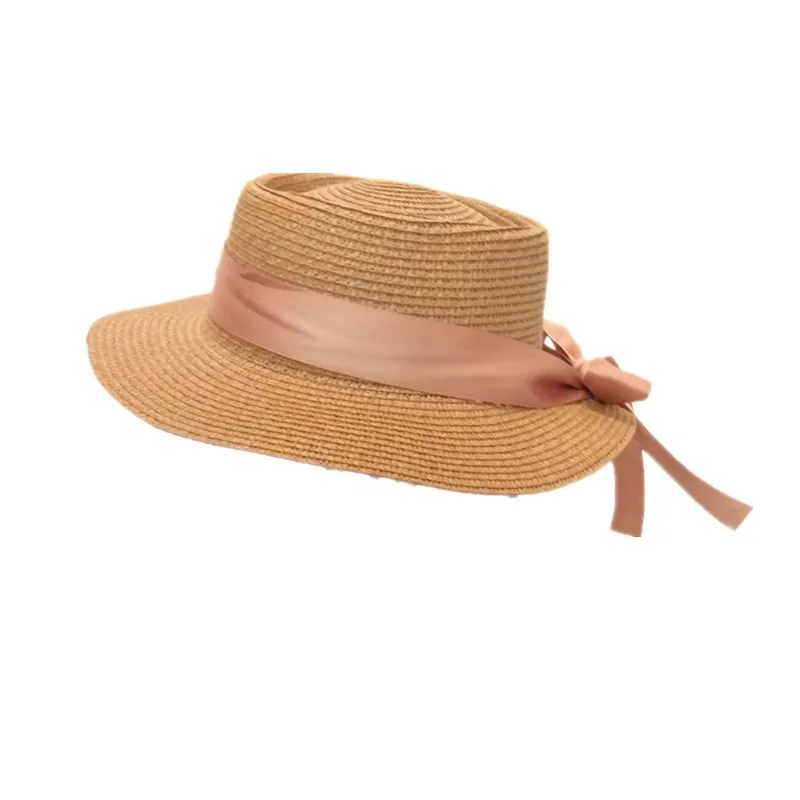 Шляпа Женская Солнцезащитная Складная с плоским верхом модная пляжная Панама