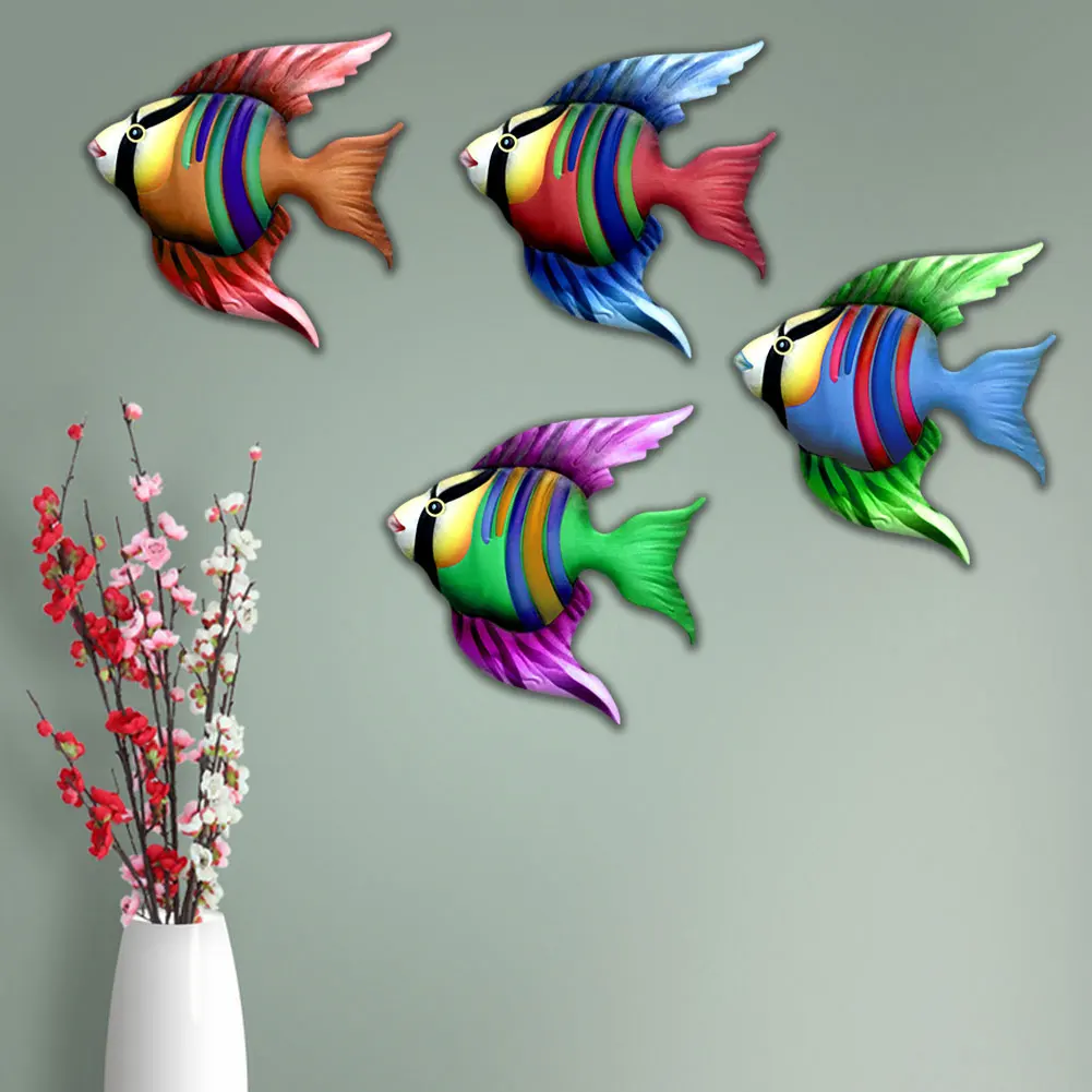 

Wall Hanging Tropical Fish Wall Decor Creative Ornament Craft Wall Art Marine Life Wall Stickers For Kids Rooms Decorative