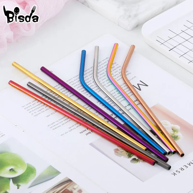 10 шт. короткая соломинка для питья аксессуары бара нержавеющая сталь прямой