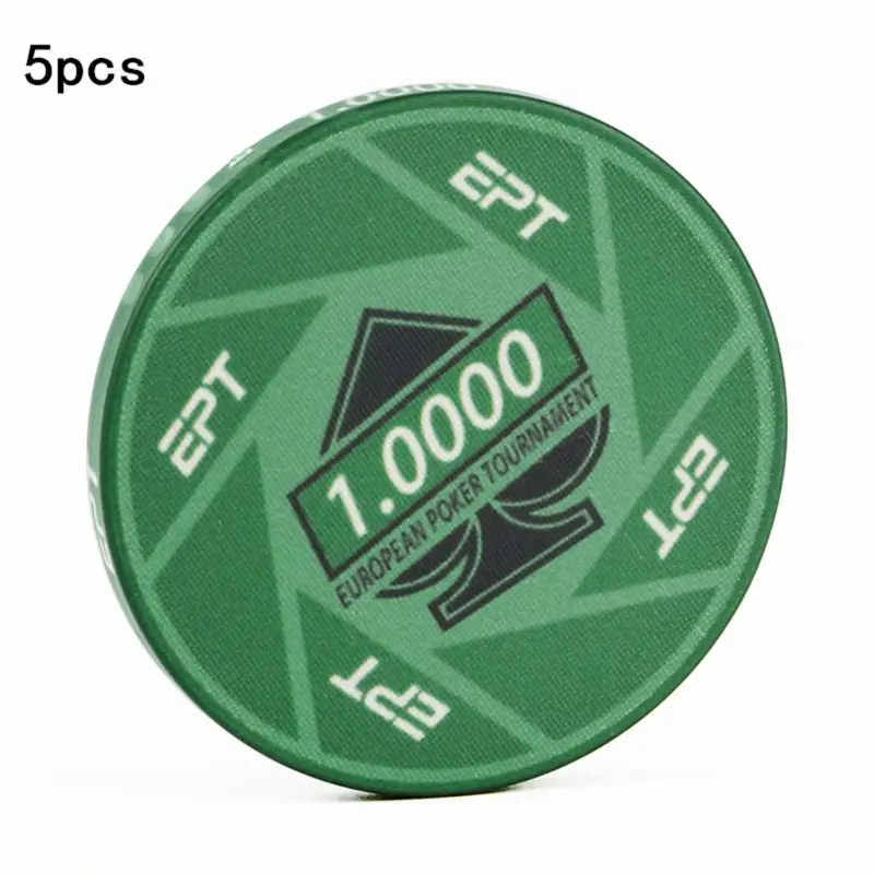 10000 Face value 5 шт. EPT керамические Техасские фишки для покера профессиональные казино Pokerstars круглые монеты 27RD - Цвет: 10000 Face value