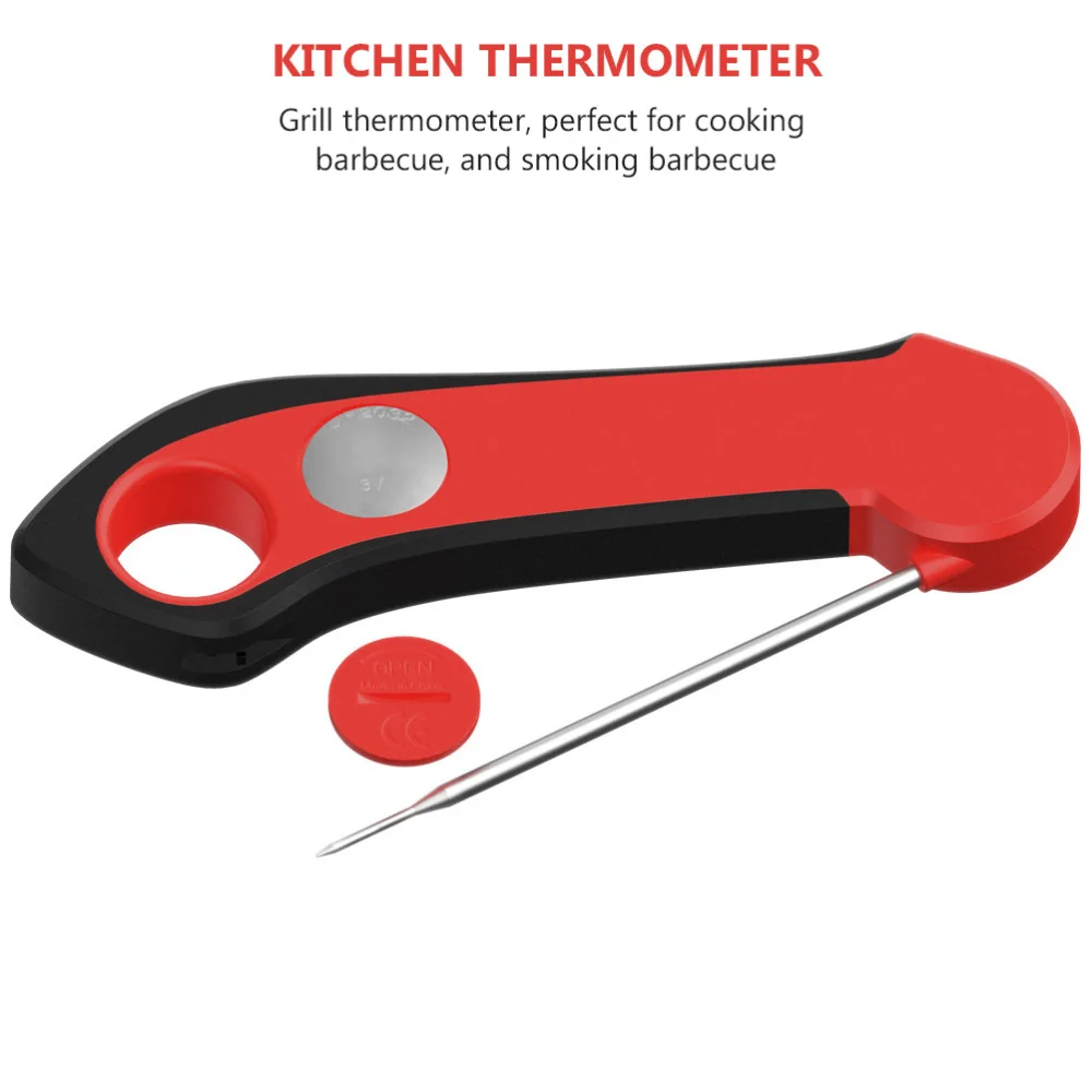 

1pc Practical Probe Simple BBQ Kitchen Tool (Red)