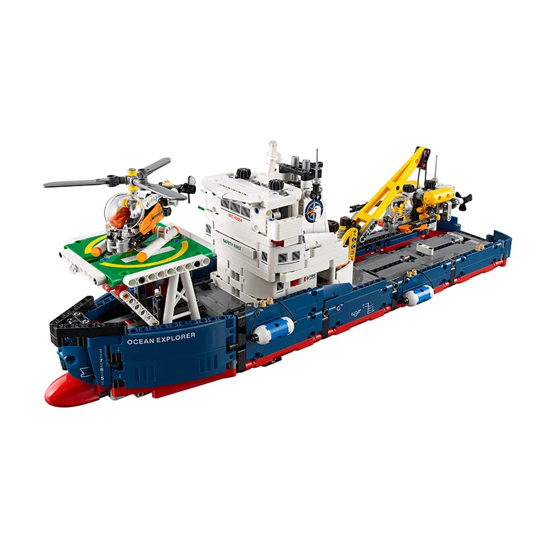 Техническая серия 3370 2 в 1 модель морской лодки Ocean Explorer строительные блоки
