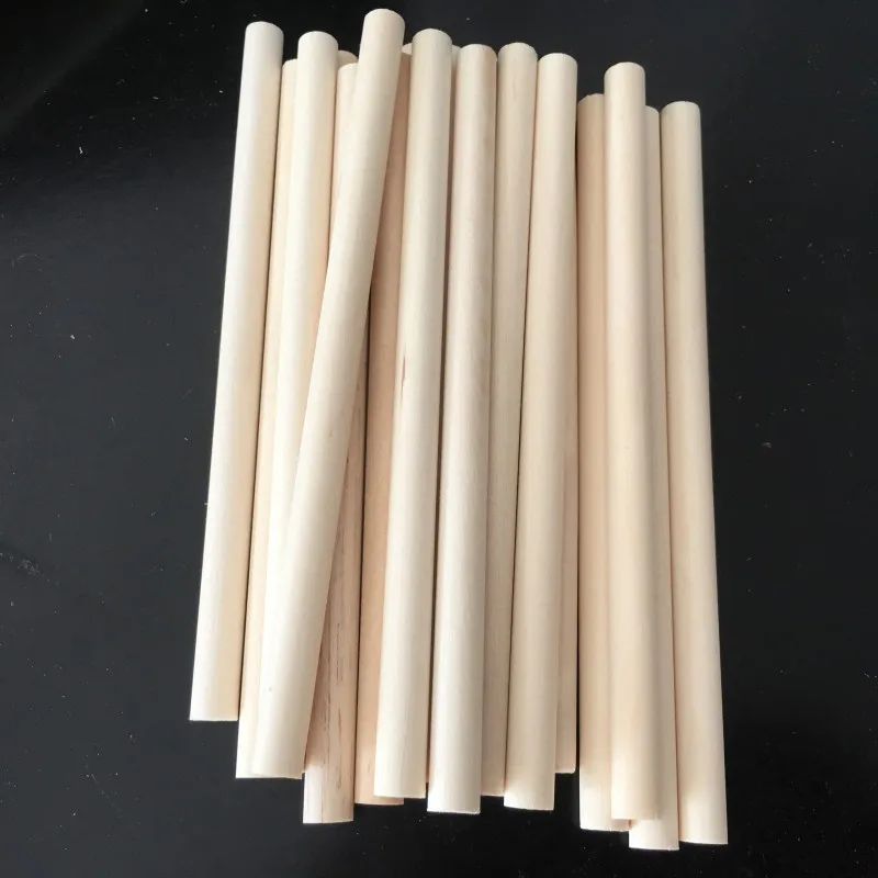 

10Pcs DIY Round Wooden Sticks for Crafts Food Ice Lollies and Model Making Cake Dowel for DIY Food Craft Useful Wood for Home