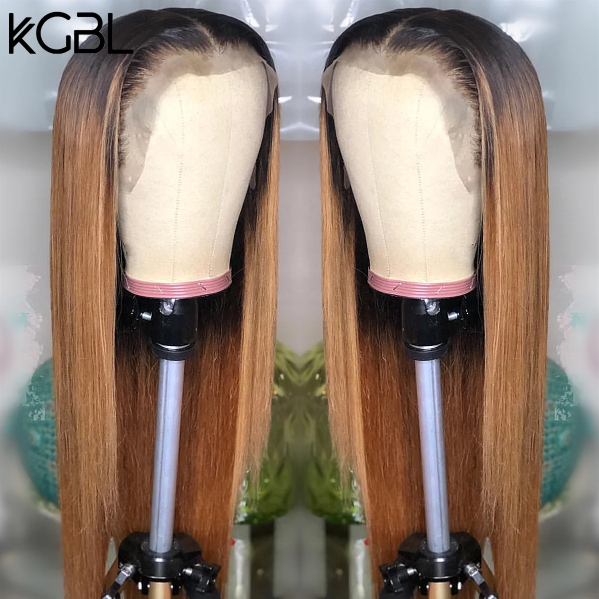 KGBL прямые 13*4 Кружева спереди среднего соотношения 8 ” 22” Non Remy человеческие