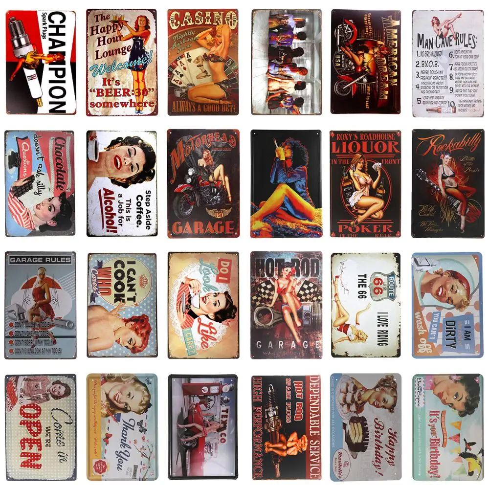 

Vintage Tin Signs Winners Garage Man Cave Garage Decor Retro Garage Poster Bar Wall Sign - The Perfect Metal Vintage Pub Sign