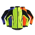 Велосипедная куртка, зимняя спортивная Флисовая теплая ветрозащитная велосипедная куртка, водостойкая велосипедная Светоотражающая куртка