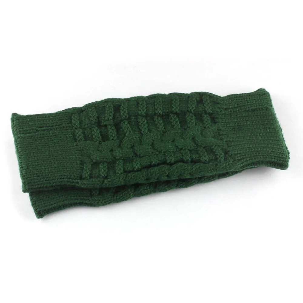 Модные вязаные шерстяные зимние перчатки без пальцев унисекс мягкие теплые