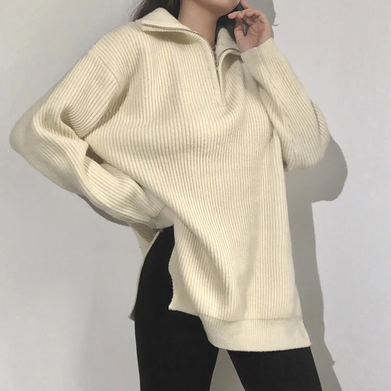 Женский пуловер с длинным рукавом Свободный Повседневный в европейском стиле