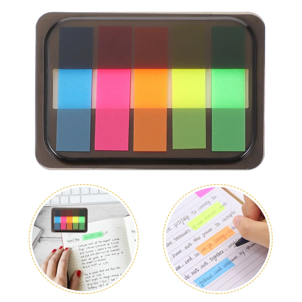 

5 Boxes Practical Sticky Memo Notes Tabs Flag Self-adhesive Label Sticker