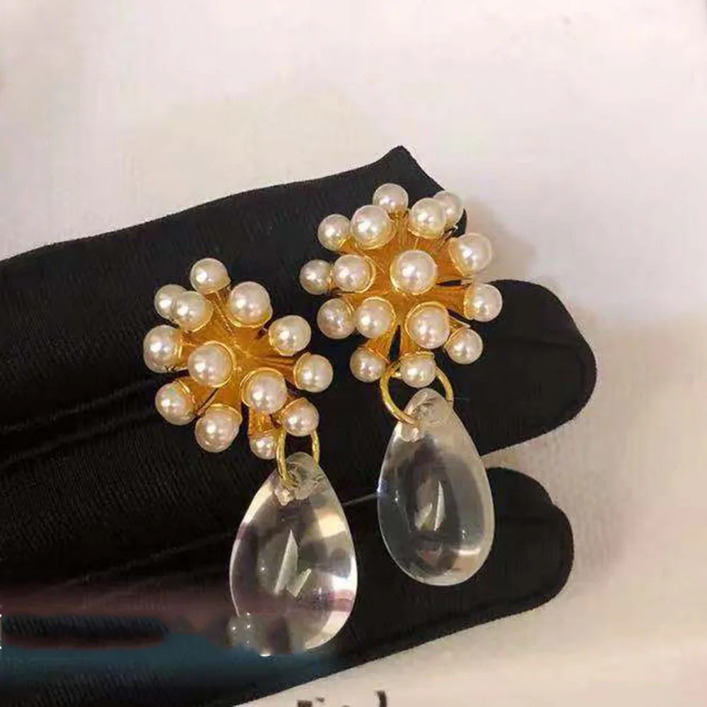 Модная прозрачная КАПЛЕВИДНАЯ полимерная серьга акриловая жемчужина серьги 2019