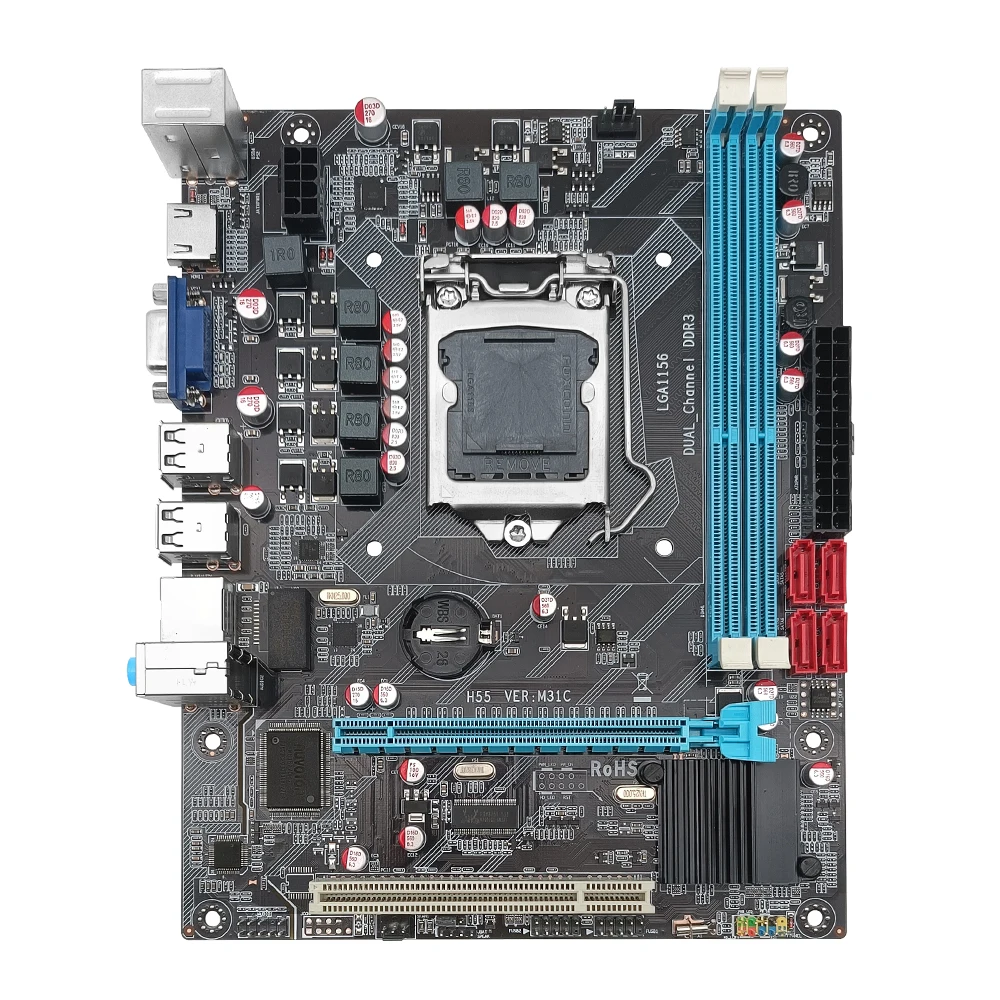 MACHINIST H55 материнская плата LGA1156 DDR3 Sup порты Xeon Core 2/3 i3/i5/i7 CPU Материнские платы PCI-E 2 0