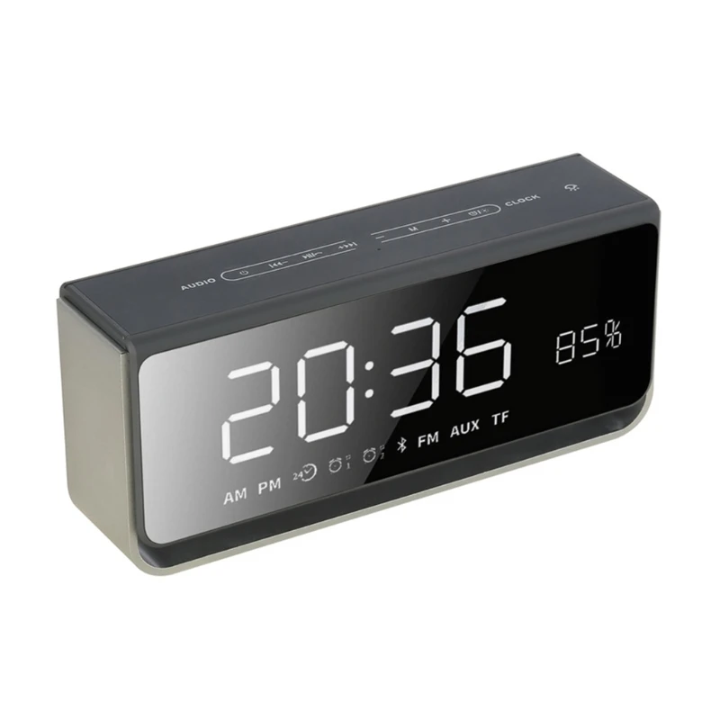 

Alarm Clock Speaker 6D Lossless Surround Smart LED Display Night Light Gear Shift Lamp for Home Office Bedroom Boy Drop shipping
