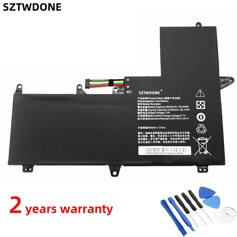SZTWDONE Socrates Новый аккумулятор для планшета ноутбука Lenovo XiaoXin Air 12 5B10L54987 7 6 В 39 14 Вт ч