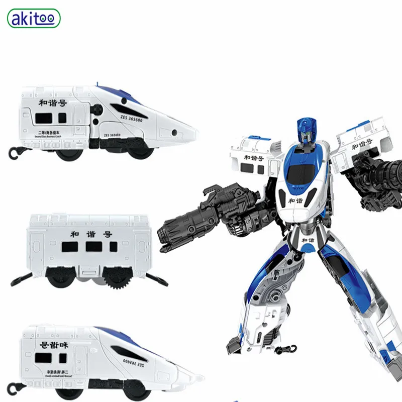 Akitoo гармония номер игрушка-трансформер высокоскоростная рейка Алмазный поезд