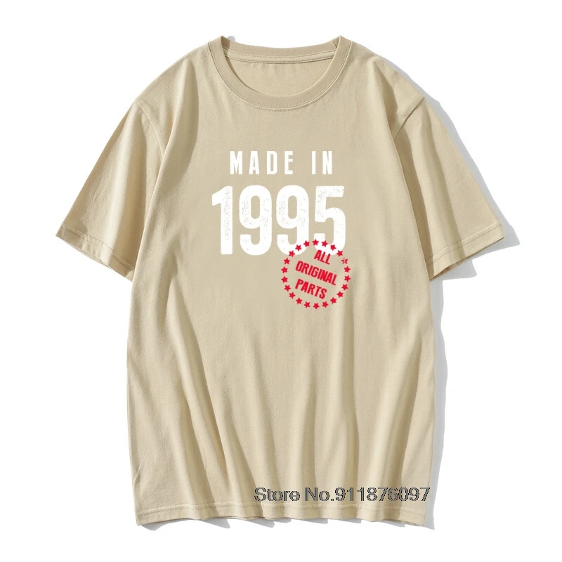 

Made in 1995 Birthday Men T-Shirt 26 Years gift Present Unique Vintage Pre-Cotton TShirts Print Boyfriend gift Tees men