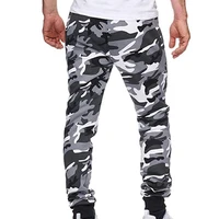 dropshipping trousers jogger camouflage ankle banded mid waist men cargo pants for autumn