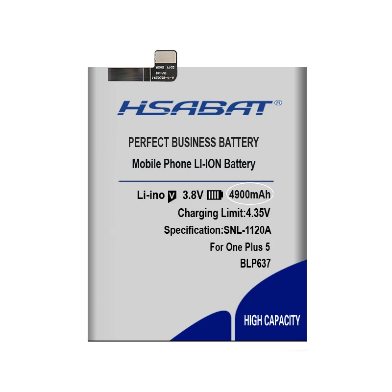 Аккумулятор HSABAT 0 цикл 4900 мА · ч для Oneplus 5 5T A5001 A5010 BLP637 five Phone запасной аккумулятор |