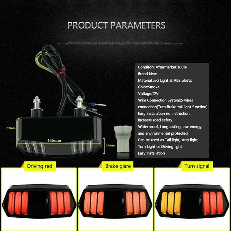 Светодиодный сигнал поворота для мотоцикла хвост светильник сигнальный s Honda