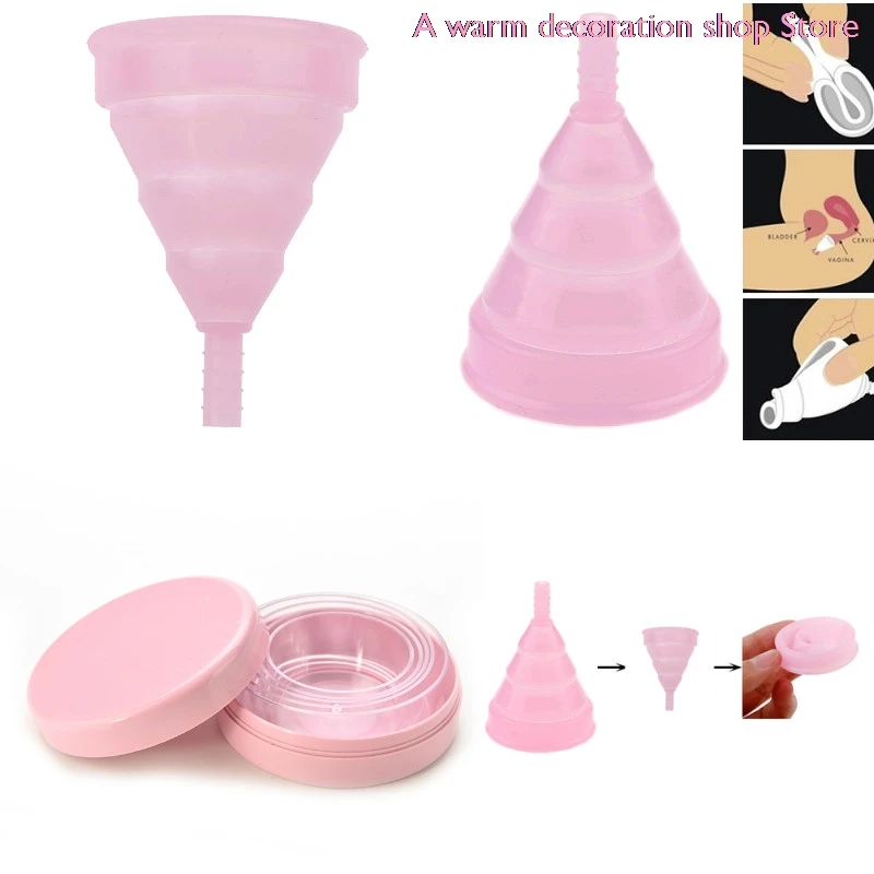 

2pcs Menstrual Cup For Women Feminine Hygiene Vaginal Period Cup Copa Menstrual De Silicona Medica Reusable Coletor Menstrual