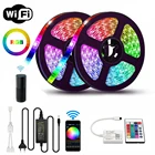 Умное приложение Wifi контроллер DC 12 В 5050 SMD RGB Светодиодная гибкая ленсветильник аемая 1 м-10 м работает с Alexa адаптером питания