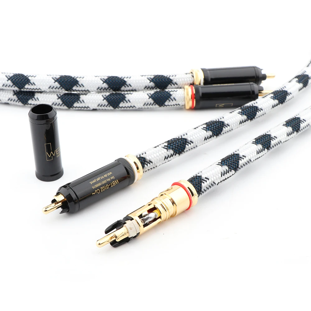 Соединительный кабель RCA ST-48B Hi-end OCC с посеребренным покрытием аудиофильский