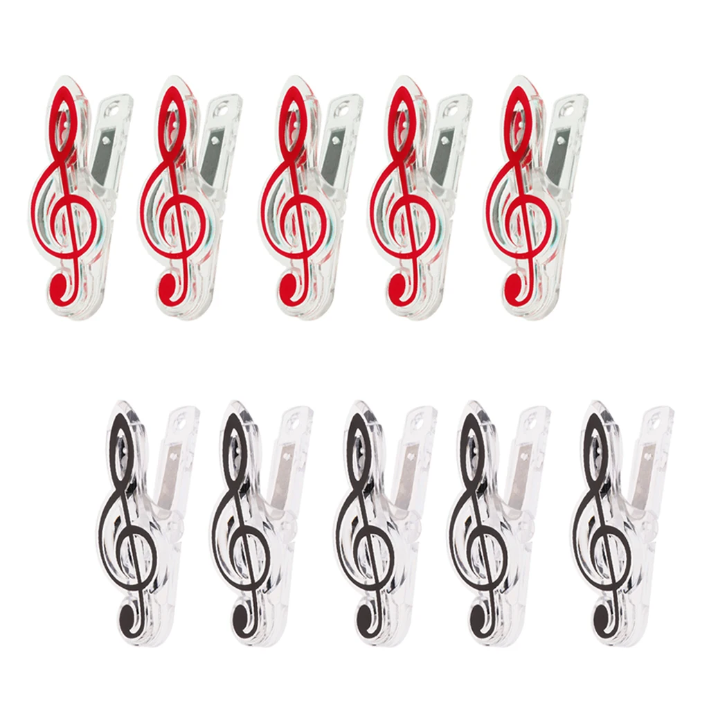 

10 Pcs of Set Music Note Clip Music Page Holder for Musical Lovers
